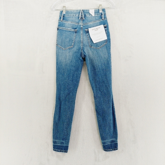 New Good American Good Waist Blue Crop Jeans P3095 - Picture 5 of 10